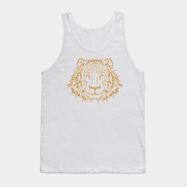 Year of the Floral Tiger Tank Top by DenesAnnaDesign